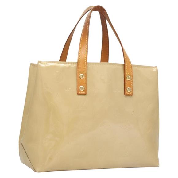 LOUIS VUITTON Monogram Vernis Reade PM Hand Bag Beige M91334 LV Auth 121149 - Picture 1 of 16